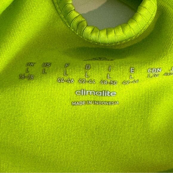 Adidas Neon Green Loose Racerback Tank Top L - Picture 4 of 8